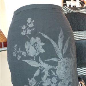 Willi Smith Midi Silk Skirt